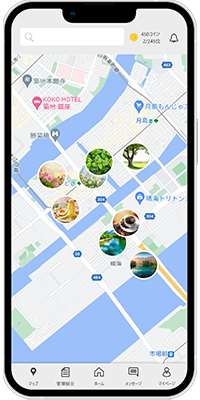 GOKINJO アプリ画像「MAP機能」